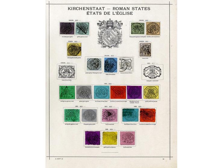 1850/1915 (ca.), ungebrauchte und gestempelte alte Sammlung mit Ital. Staaten und San Marino; einige fehlerhaft bzw. haftend