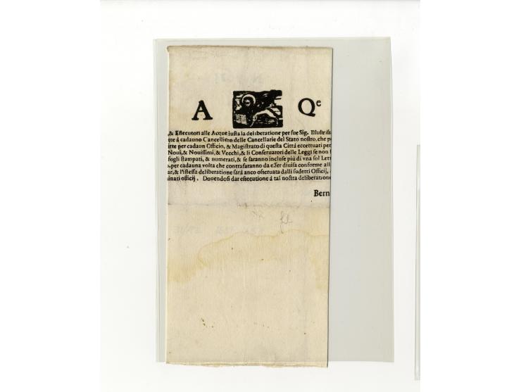 1609/1806, "TAGLI DELLI SOLDI 4 PER LETTERA" Sammlung von 24 Briefbögen, ungebraucht und gebraucht, davon 12 Stück vor 1700, 