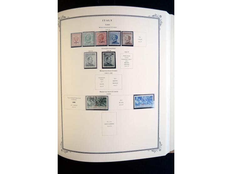 1862/1971, postfrische, ungebrauchte und gestempelte Sammlung, dazu Ägäische Inseln, Fiume, Triest A etc., im Scott-Album