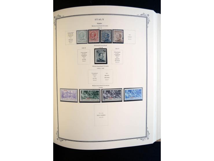 1862/1971, postfrische, ungebrauchte und gestempelte Sammlung, dazu Ägäische Inseln, Fiume, Triest A etc., im Scott-Album