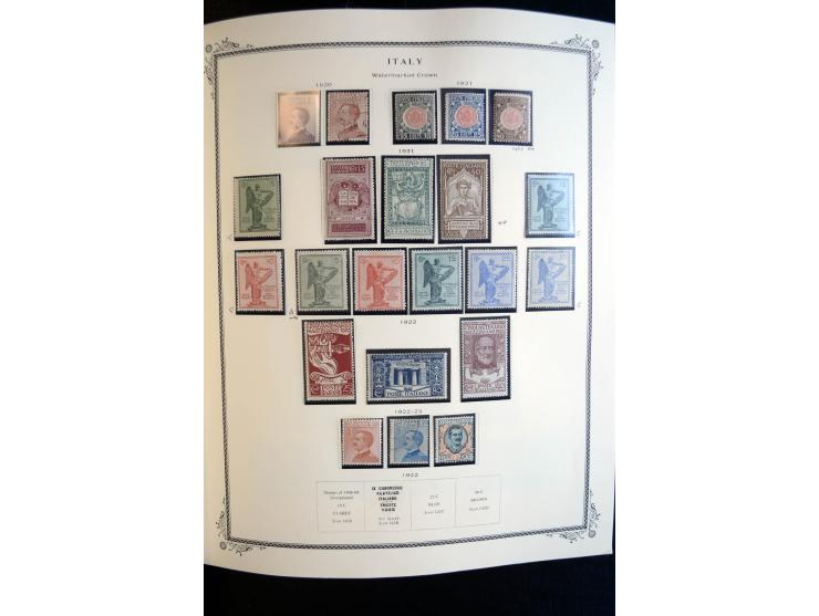 1862/1971, postfrische, ungebrauchte und gestempelte Sammlung, dazu Ägäische Inseln, Fiume, Triest A etc., im Scott-Album