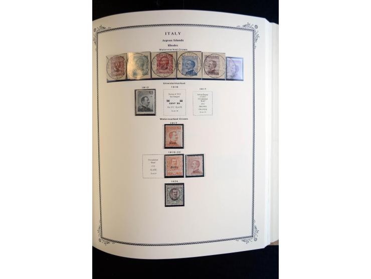 1862/1971, postfrische, ungebrauchte und gestempelte Sammlung, dazu Ägäische Inseln, Fiume, Triest A etc., im Scott-Album