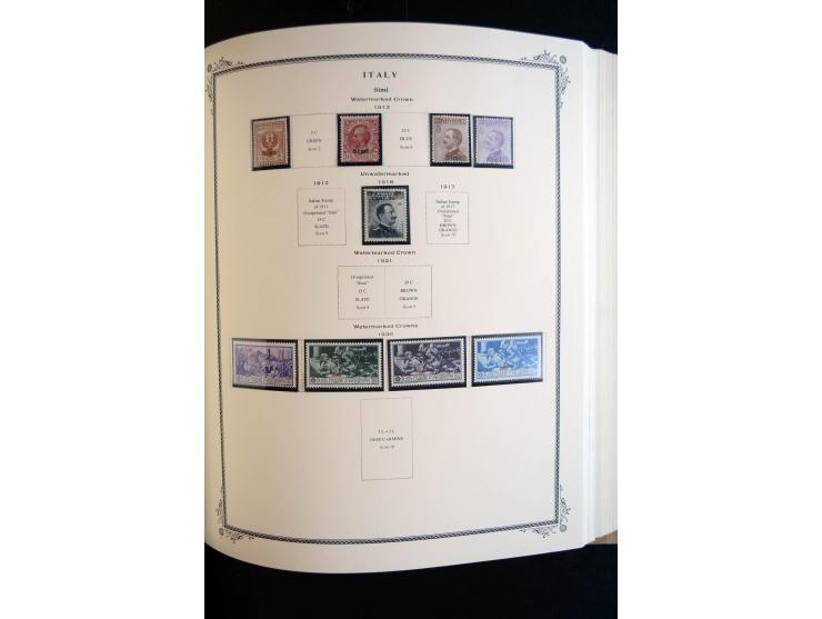 1862/1971, postfrische, ungebrauchte und gestempelte Sammlung, dazu Ägäische Inseln, Fiume, Triest A etc., im Scott-Album