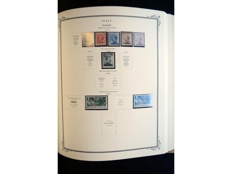 1862/1971, postfrische, ungebrauchte und gestempelte Sammlung, dazu Ägäische Inseln, Fiume, Triest A etc., im Scott-Album
