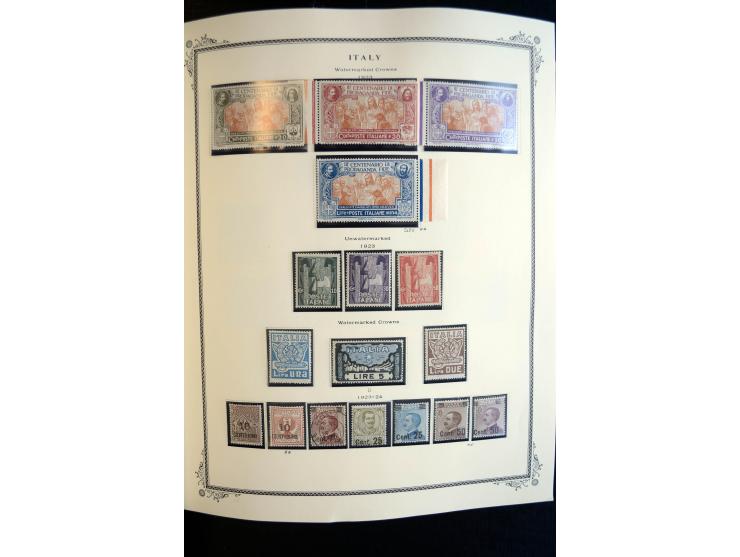 1862/1971, postfrische, ungebrauchte und gestempelte Sammlung, dazu Ägäische Inseln, Fiume, Triest A etc., im Scott-Album