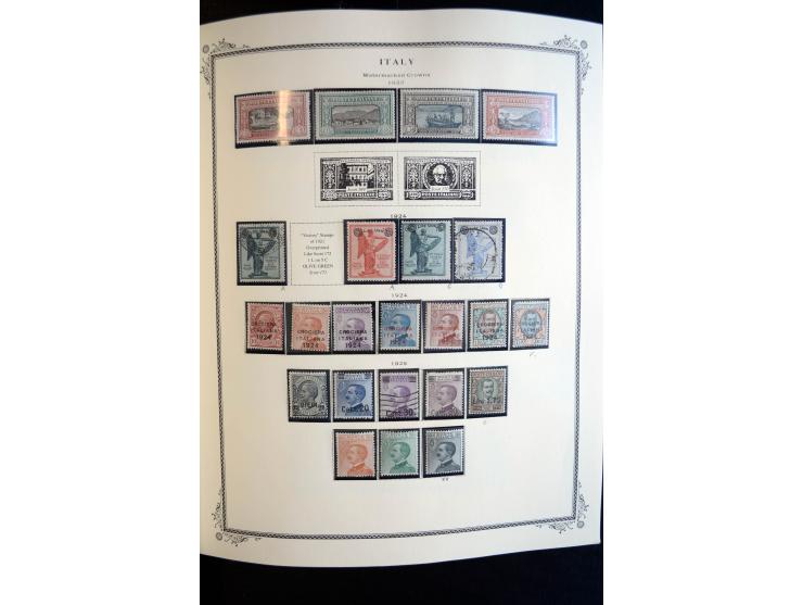 1862/1971, postfrische, ungebrauchte und gestempelte Sammlung, dazu Ägäische Inseln, Fiume, Triest A etc., im Scott-Album