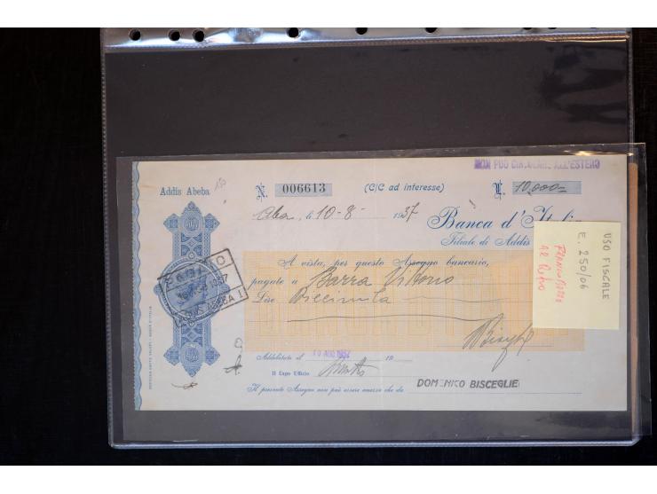 1919/67, Sammlung Briefe und Karten, viel Äthiopien und Eritrea, dabei Mischfrankaturen mit beiden Ländern, Feldpoststempel, 