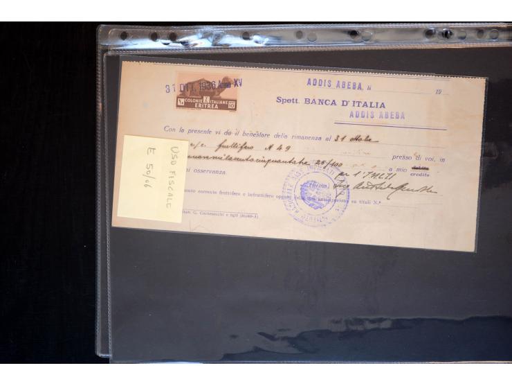 1919/67, Sammlung Briefe und Karten, viel Äthiopien und Eritrea, dabei Mischfrankaturen mit beiden Ländern, Feldpoststempel, 