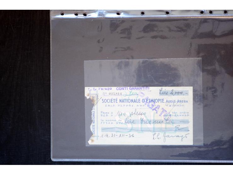 1919/67, Sammlung Briefe und Karten, viel Äthiopien und Eritrea, dabei Mischfrankaturen mit beiden Ländern, Feldpoststempel, 