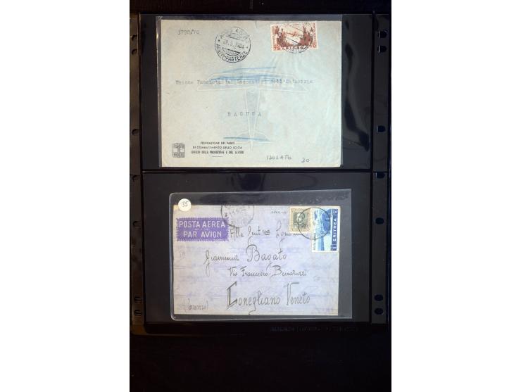 1919/67, Sammlung Briefe und Karten, viel Äthiopien und Eritrea, dabei Mischfrankaturen mit beiden Ländern, Feldpoststempel, 