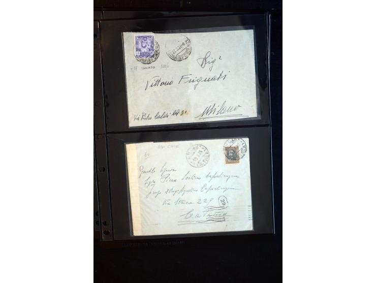 1919/67, Sammlung Briefe und Karten, viel Äthiopien und Eritrea, dabei Mischfrankaturen mit beiden Ländern, Feldpoststempel, 