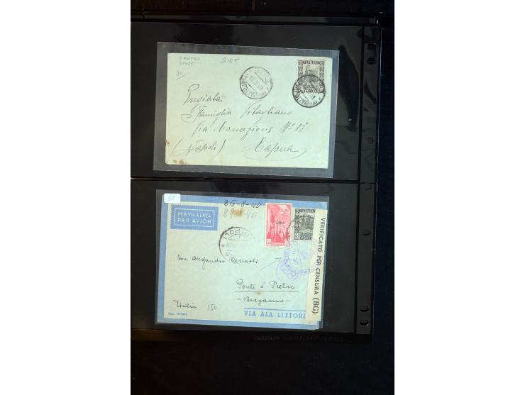 1919/67, Sammlung Briefe und Karten, viel Äthiopien und Eritrea, dabei Mischfrankaturen mit beiden Ländern, Feldpoststempel, 