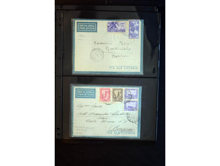 1919/67, Sammlung Briefe und Karten, viel Äthiopien und Eritrea, dabei Mischfrankaturen mit beiden Ländern, Feldpoststempel, 