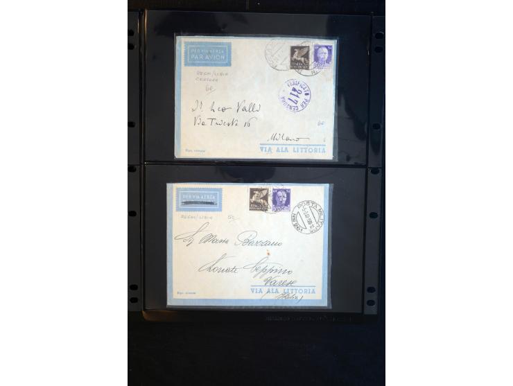 1919/67, Sammlung Briefe und Karten, viel Äthiopien und Eritrea, dabei Mischfrankaturen mit beiden Ländern, Feldpoststempel, 