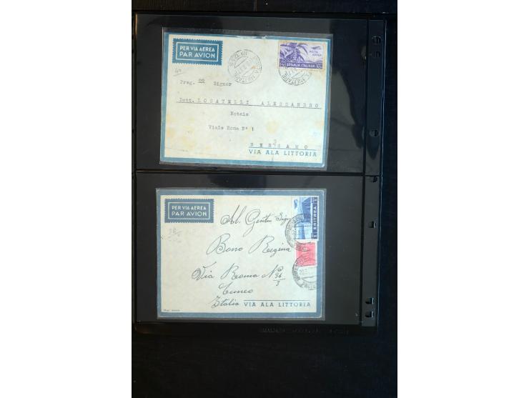 1919/67, Sammlung Briefe und Karten, viel Äthiopien und Eritrea, dabei Mischfrankaturen mit beiden Ländern, Feldpoststempel, 