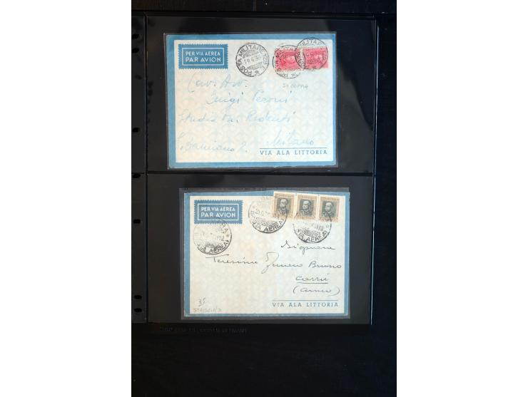 1919/67, Sammlung Briefe und Karten, viel Äthiopien und Eritrea, dabei Mischfrankaturen mit beiden Ländern, Feldpoststempel, 