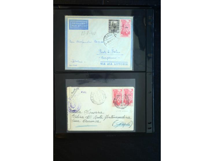 1919/67, Sammlung Briefe und Karten, viel Äthiopien und Eritrea, dabei Mischfrankaturen mit beiden Ländern, Feldpoststempel, 