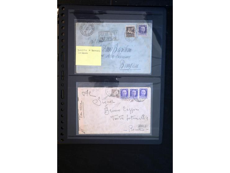 1919/67, Sammlung Briefe und Karten, viel Äthiopien und Eritrea, dabei Mischfrankaturen mit beiden Ländern, Feldpoststempel, 