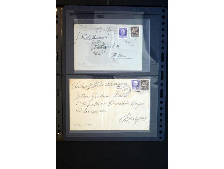 1919/67, Sammlung Briefe und Karten, viel Äthiopien und Eritrea, dabei Mischfrankaturen mit beiden Ländern, Feldpoststempel, 