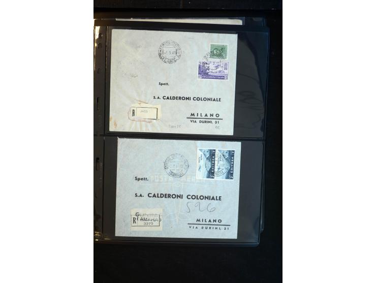 1919/67, Sammlung Briefe und Karten, viel Äthiopien und Eritrea, dabei Mischfrankaturen mit beiden Ländern, Feldpoststempel, 