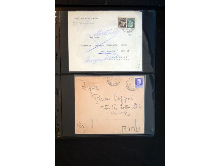 1919/67, Sammlung Briefe und Karten, viel Äthiopien und Eritrea, dabei Mischfrankaturen mit beiden Ländern, Feldpoststempel, 