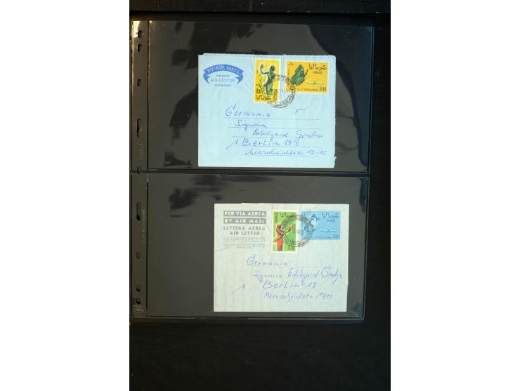 1919/67, Sammlung Briefe und Karten, viel Äthiopien und Eritrea, dabei Mischfrankaturen mit beiden Ländern, Feldpoststempel, 