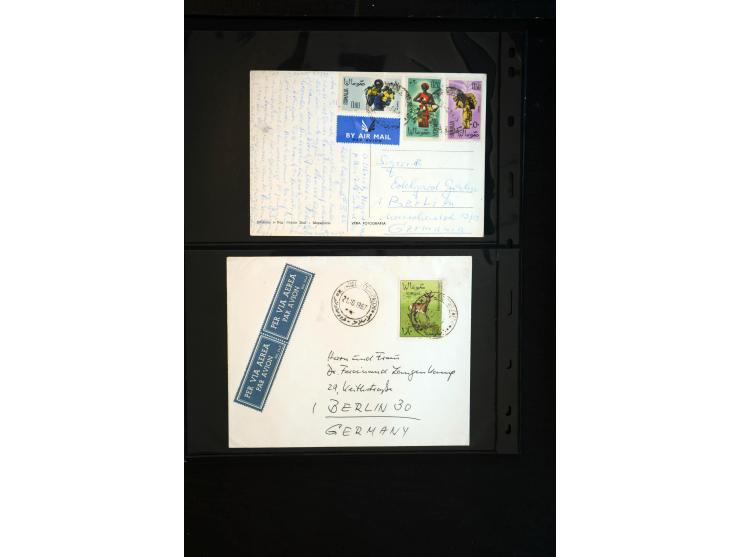 1919/67, Sammlung Briefe und Karten, viel Äthiopien und Eritrea, dabei Mischfrankaturen mit beiden Ländern, Feldpoststempel, 