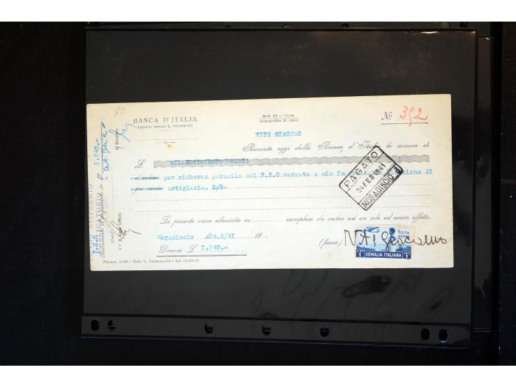 1919/67, Sammlung Briefe und Karten, viel Äthiopien und Eritrea, dabei Mischfrankaturen mit beiden Ländern, Feldpoststempel, 