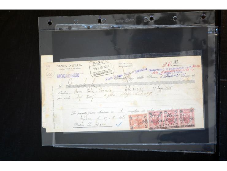 1919/67, Sammlung Briefe und Karten, viel Äthiopien und Eritrea, dabei Mischfrankaturen mit beiden Ländern, Feldpoststempel, 
