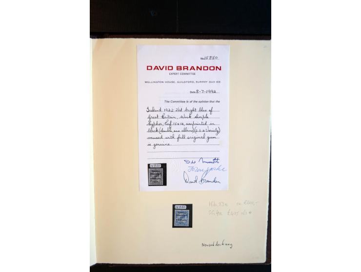 1922/35, hochinteressante, meist ungebrauchte und gestempelte Spezial-Sammlung mit vielen besseren Aufdruck-Abarten und Beson