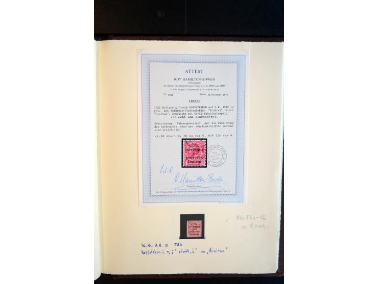 1922/35, hochinteressante, meist ungebrauchte und gestempelte Spezial-Sammlung mit vielen besseren Aufdruck-Abarten und Beson