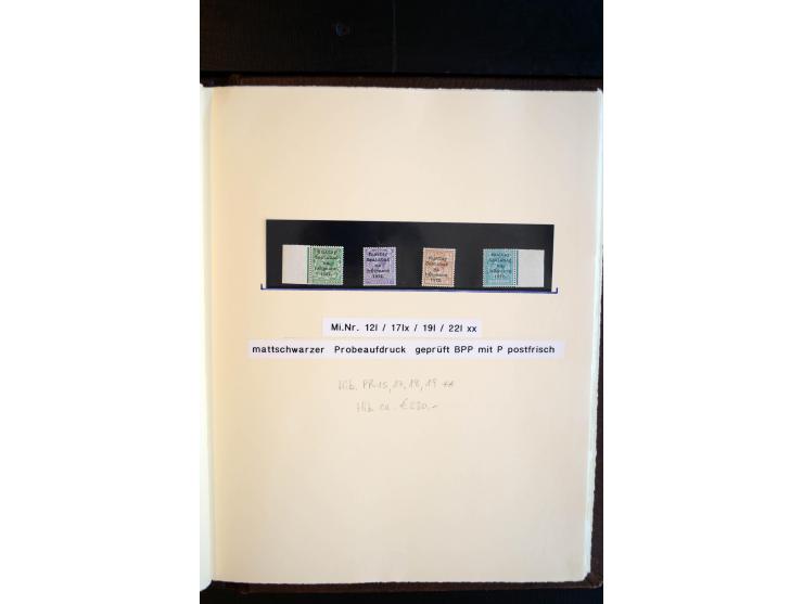 1922/35, hochinteressante, meist ungebrauchte und gestempelte Spezial-Sammlung mit vielen besseren Aufdruck-Abarten und Beson