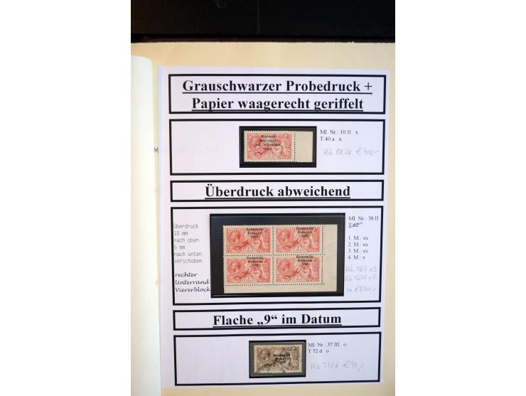 1922/35, hochinteressante, meist ungebrauchte und gestempelte Spezial-Sammlung mit vielen besseren Aufdruck-Abarten und Beson