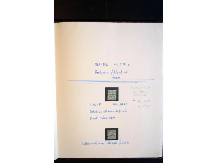1922/35, hochinteressante, meist ungebrauchte und gestempelte Spezial-Sammlung mit vielen besseren Aufdruck-Abarten und Beson