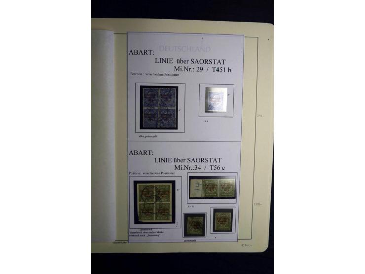 1922/28, interessante, meist ungebrauchte und gestempelte Spezial-Sammlung mit vielen verschiedenen Aufdruck-Abarten und Beso