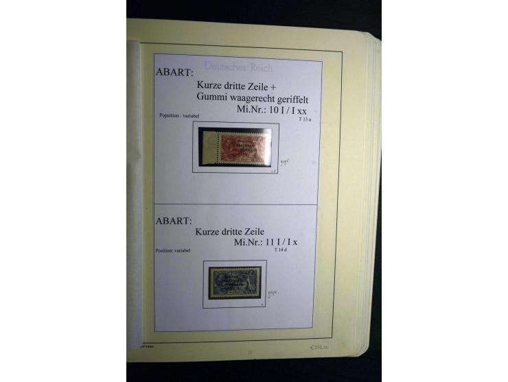 1922/28, interessante, meist ungebrauchte und gestempelte Spezial-Sammlung mit vielen verschiedenen Aufdruck-Abarten und Beso