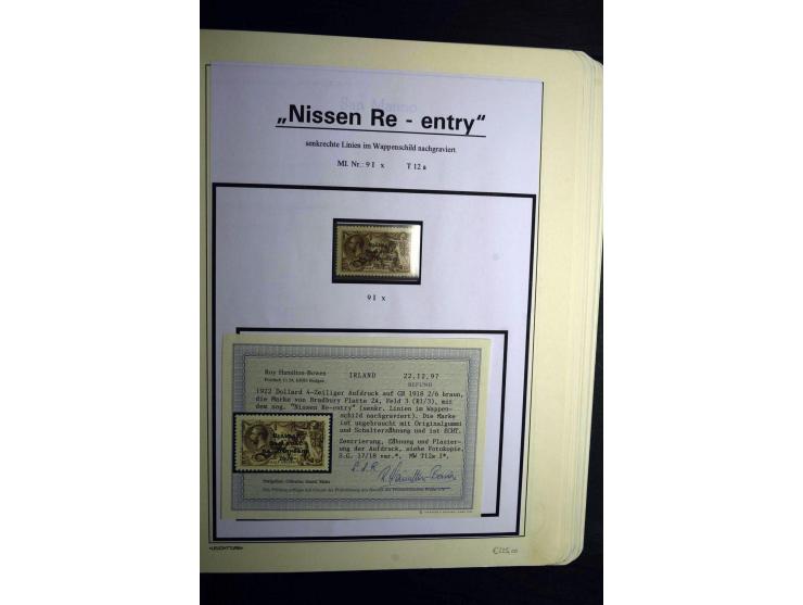 1922/28, interessante, meist ungebrauchte und gestempelte Spezial-Sammlung mit vielen verschiedenen Aufdruck-Abarten und Beso