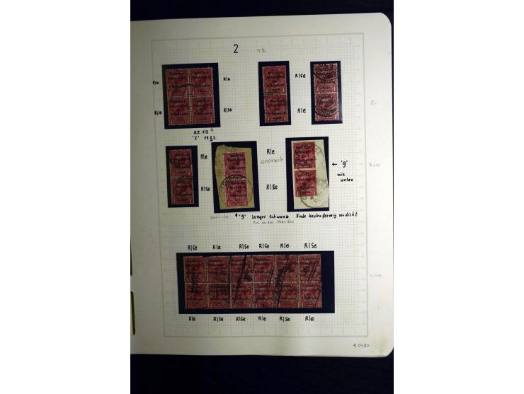 1922/28, interessante, meist ungebrauchte und gestempelte Spezial-Sammlung mit vielen verschiedenen Aufdruck-Abarten und Beso