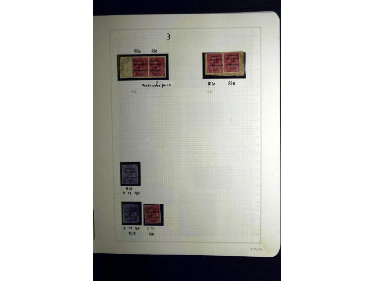 1922/28, interessante, meist ungebrauchte und gestempelte Spezial-Sammlung mit vielen verschiedenen Aufdruck-Abarten und Beso