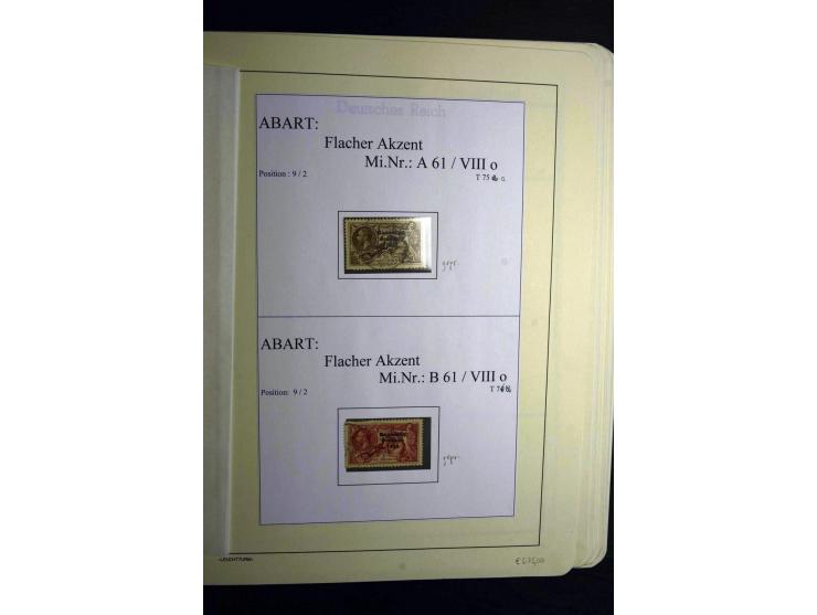 1922/28, interessante, meist ungebrauchte und gestempelte Spezial-Sammlung mit vielen verschiedenen Aufdruck-Abarten und Beso