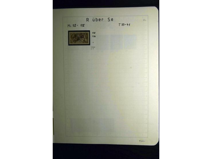 1922/28, interessante, meist ungebrauchte und gestempelte Spezial-Sammlung mit vielen verschiedenen Aufdruck-Abarten und Beso