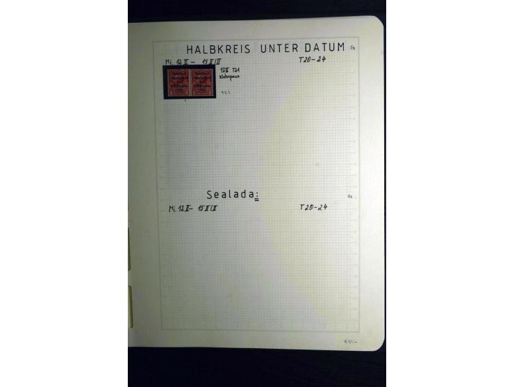 1922/28, interessante, meist ungebrauchte und gestempelte Spezial-Sammlung mit vielen verschiedenen Aufdruck-Abarten und Beso