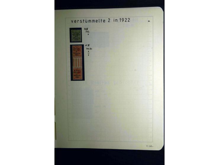 1922/28, interessante, meist ungebrauchte und gestempelte Spezial-Sammlung mit vielen verschiedenen Aufdruck-Abarten und Beso