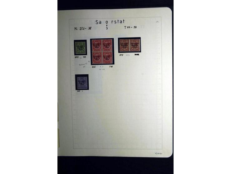 1922/28, interessante, meist ungebrauchte und gestempelte Spezial-Sammlung mit vielen verschiedenen Aufdruck-Abarten und Beso