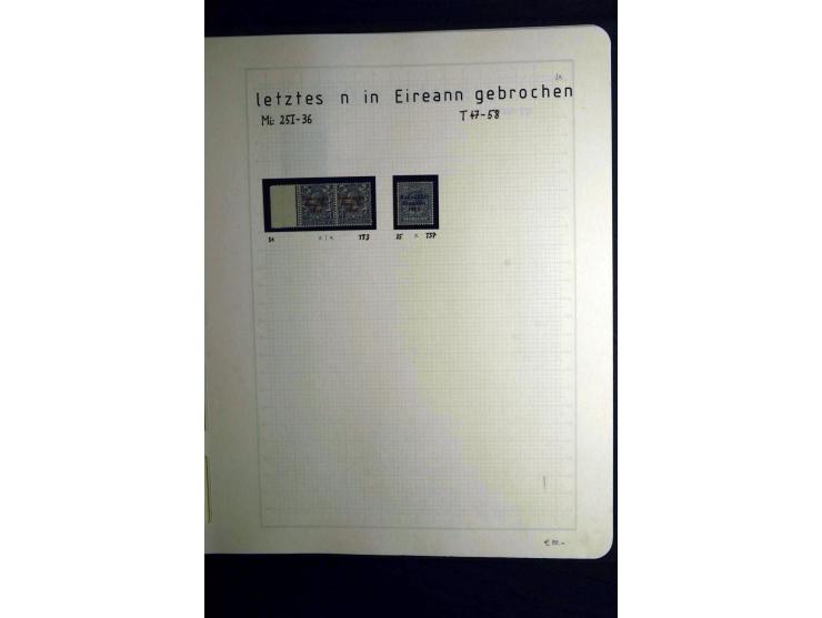 1922/28, interessante, meist ungebrauchte und gestempelte Spezial-Sammlung mit vielen verschiedenen Aufdruck-Abarten und Beso