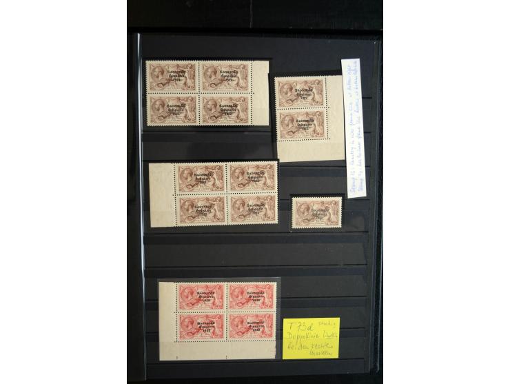 1922/28, Collection of overprints with low values complete incl. ½ d. Dollard with red overprint x2, then various Seahorses i