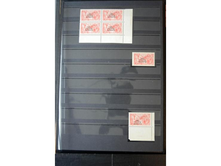 1922/28, Collection of overprints with low values complete incl. ½ d. Dollard with red overprint x2, then various Seahorses i
