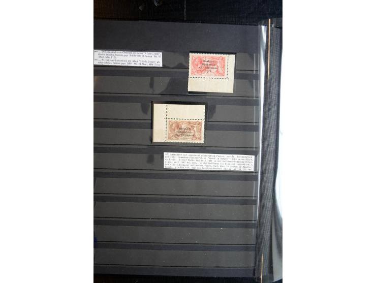 1922/28, Collection of overprints with low values complete incl. ½ d. Dollard with red overprint x2, then various Seahorses i