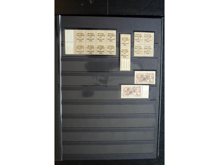 1922/28, Collection of overprints with low values complete incl. ½ d. Dollard with red overprint x2, then various Seahorses i