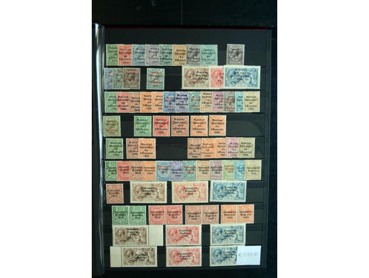 1922/2000, postfrische und ungebrauchte Sammlung mit u.a. Mi.-Nr. 9-11, 37-39 (3), A-C61, 62-64 etc.